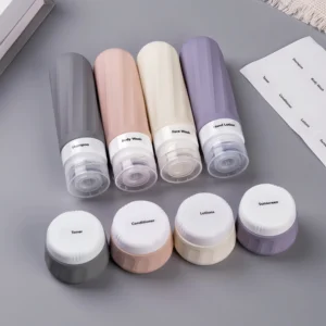 8-Pack TSA-Approved 3oz Leakproof Silicone Bottles for Toiletries