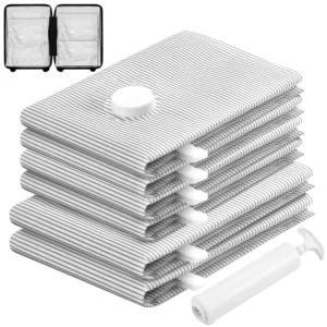 6pcs Air Vacuum Bag Travel with Hand Pump