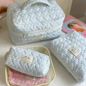 3pcs Travel Makeup Organizer with Zipper Closure