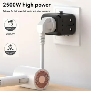 Foldable European Travel Plug Adapter – Universal Type C Adapter for 180+ Countries